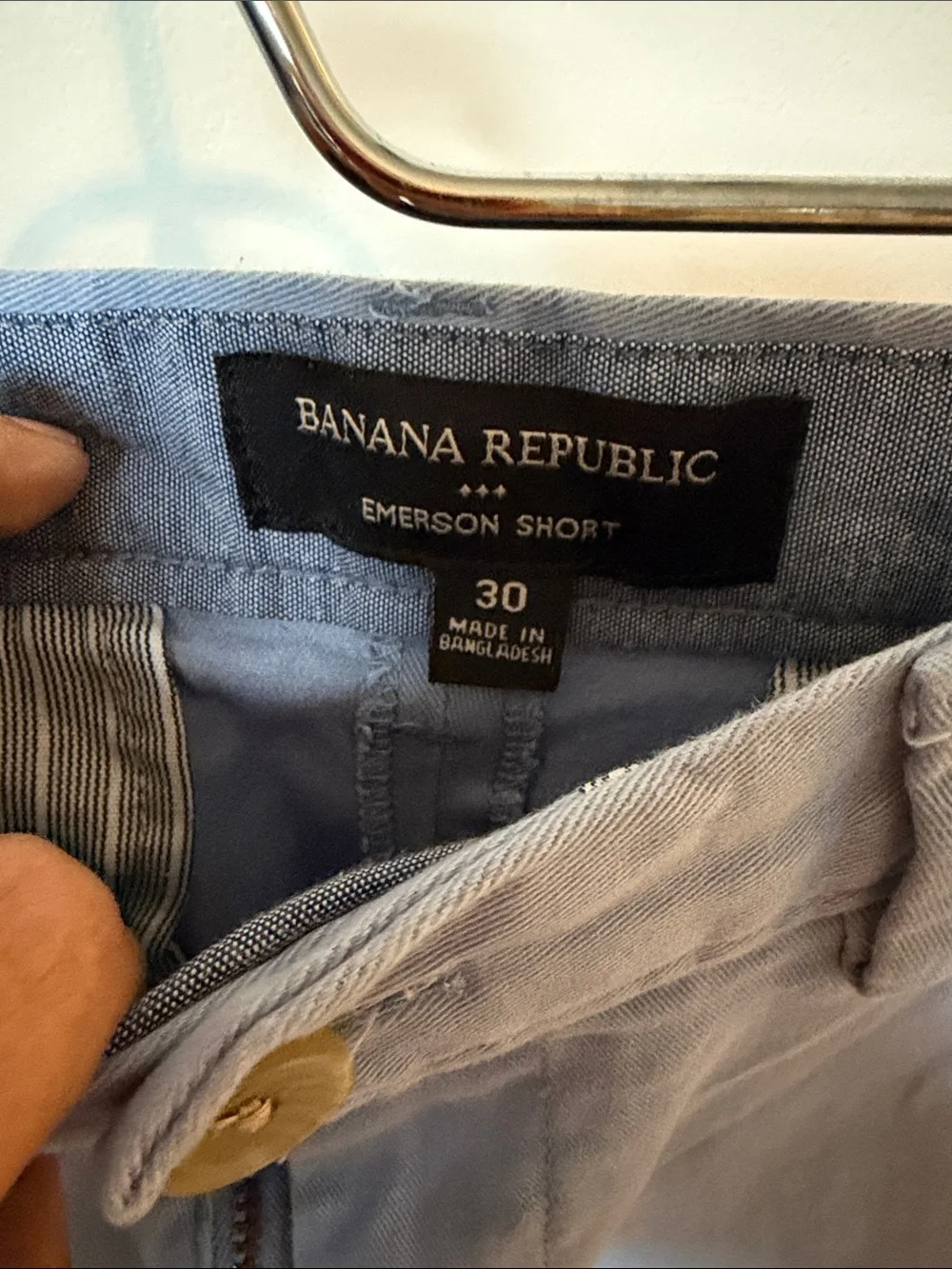 Banana Republic Men’s Light Blue Flat-Front Shorts
